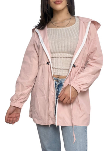 Campera De Nilon Rosa