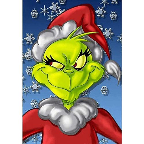 Grinch Navidad 5d Diamante Pintura Círculo Completo Di...