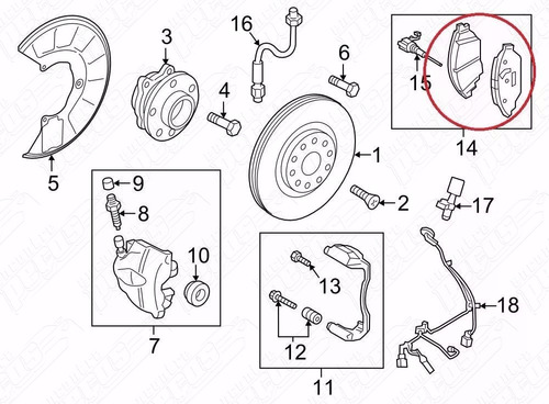 Pastilha Dianteira Audi A3 1.4 Tfsi Sedan 2013-2016 Original