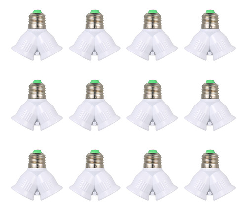 Divisor Adaptador De Base De Bombilla Led E27 Macho A Doble