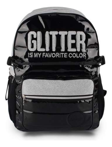 Mochila 17 Pulgadas Zaphir Escolar Metalizada Glitter 