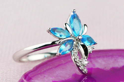 Imagen 4 de 10 de Anillos Compromiso Oro 18k Regalo Mama Dama Orquidea Calidad