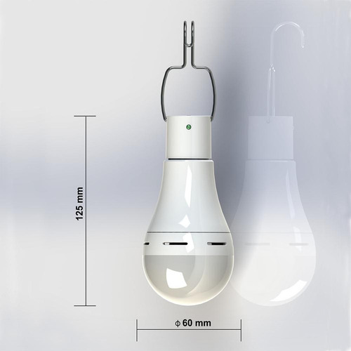 Lámpara De Bombilla Recargable Con Luz Solar Led De 25 Cob D