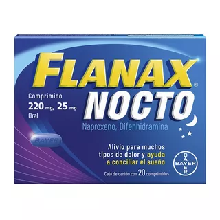 Flanax Nocto AnaLGésico Antiinflamatorio 20 Tabletas