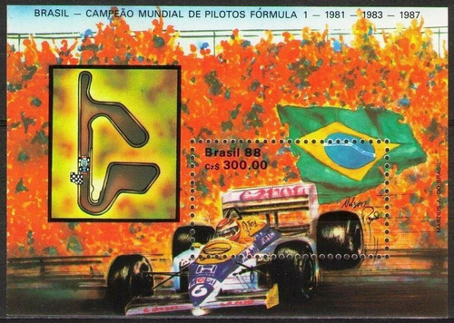 Fórmula 1 - Nelson Piquet - Brasil - Hojita Block Mint