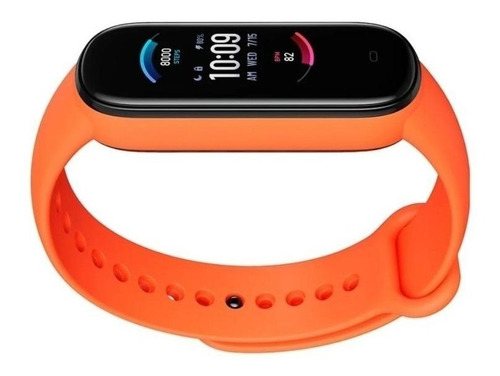 Imagen 3 de 3 de Smartwatch Amazfit Bands Band 5 1.1" caja de policarbonato negra, malla orange de tpu A2005