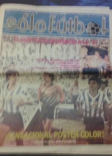 Revista Solo Futbol Nro 25 30/12/85 Ascenso Racing Y Poster