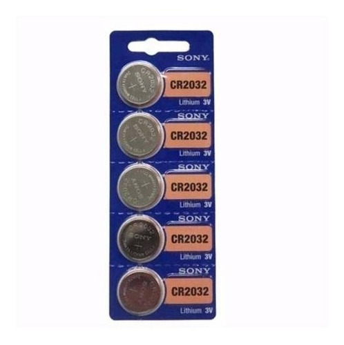 Bateria Sony Cr 2032 3v Lithium Cartela C/ 5 Unid Placa Mae