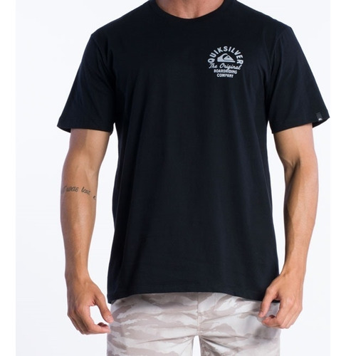 Camiseta Quiksilver Circled Script Masculino - Preto