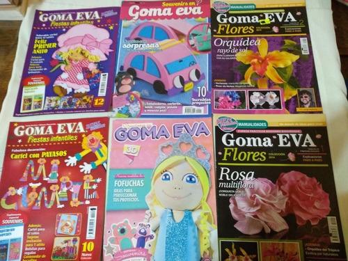 6 Revistas Goma Eva Manualidades Cumple Infantil Flores Pale