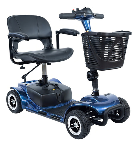 Silla De Ruedas Eléctrica Scooter 4 Ruedas Batería De Lujo Color Azul