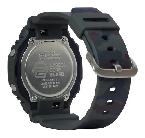 Reloj Casio G-shock Gae-2100we Para Caballero Color de la correa Verde Color del bisel Verde