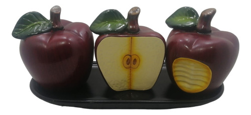 Centro De Mesa Manzanas De Ceramica