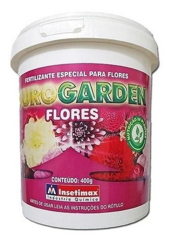 Fertilizante Organomineral Flores Ourogarden 400 Gramas