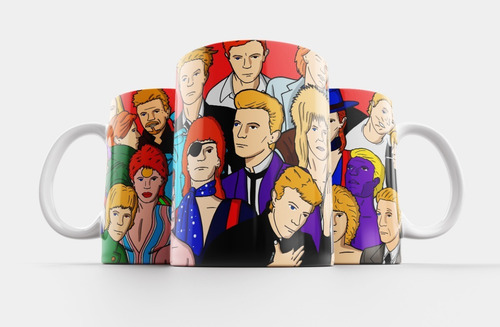 Taza David Bowie A Traves Del Tiempo (1pza)