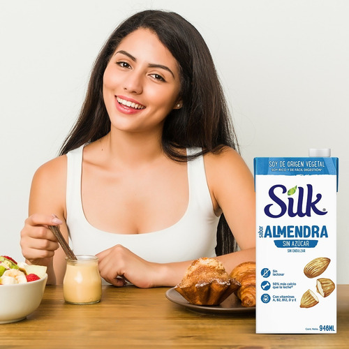 Six Pack Leche Silk Almendra Original Sin Azucar 946 Ml