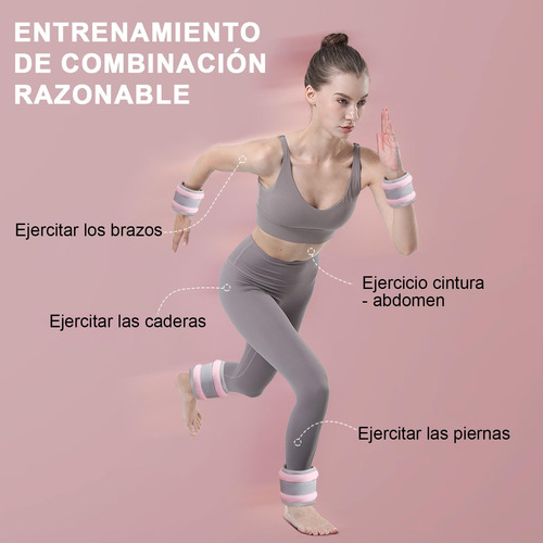 Pesas De Polainas Ajustables 1kg Para Fitness 2 Piezas