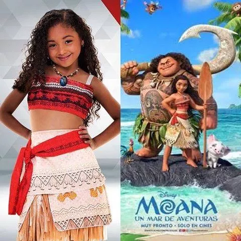 Fantasia Moana Infantil Original Disney C/ Colar 3 A 12 Anos