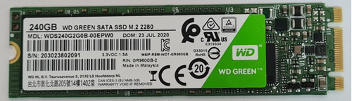 Wd Disco Ssd M.2 2280 Sata3 Wds240g2g0b 240gb