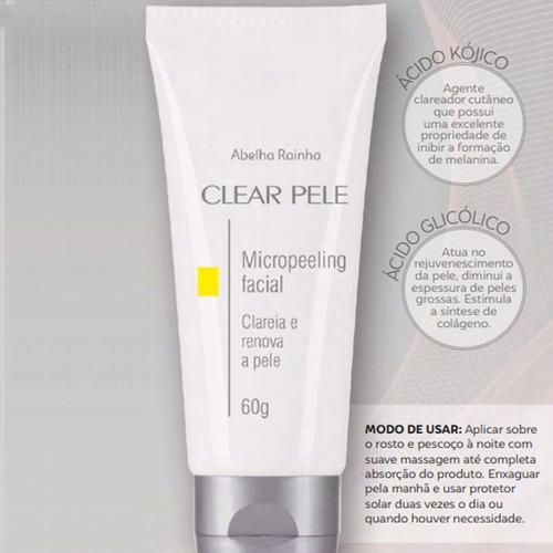 Micropeeling Facial Clareia E Renova A Pele Abelha Rainha Tipo De Pele Mista