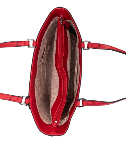 Bolsa carryall Guess Garren color rojo