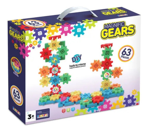 Magnific Juego De Construcción Gears De Ingenio 63 Piezas