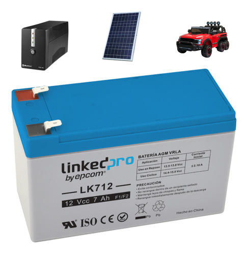Bateria No Break Linkedpro By Epcom Lked1270 12va