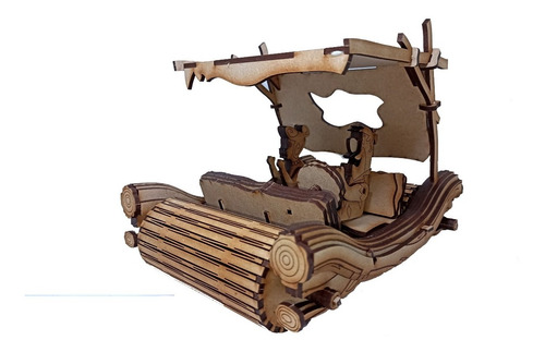 Rompecabezas 3d Troncomovil Picapiedra Mdf Corte Láser