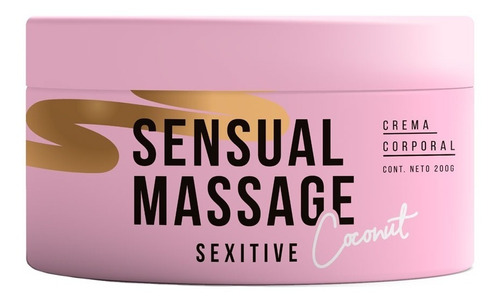 Crema Corporal Para Masajes Sexitive Sensual Massage Coconut