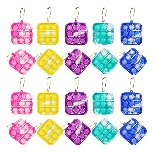 20 Pcs Mini Push Pop Su Burbuja Sensorial Fidget 668gs