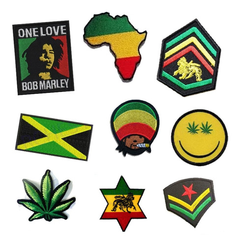 20 Parches Bordados Peter Tosh Reggae Jamaica Marley Ska Jah