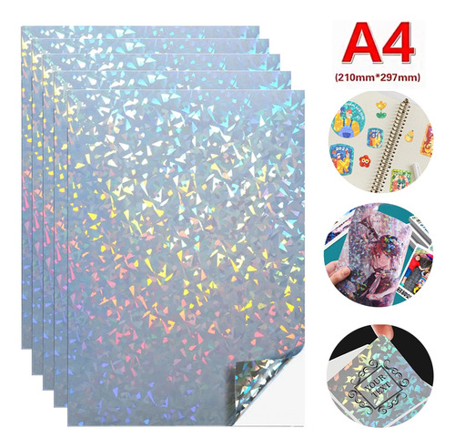 22 Hojas A4 Adhesivo Papel De Imprimir Para Láser Y Inkjet