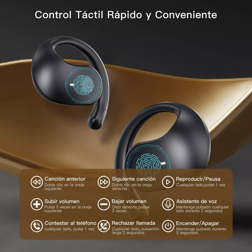 Audifonos Deportivos Inalámbricos Auriculares De Bluetooth Negro