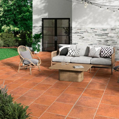 Ceramica Colonial 36x36 Vecchio Terraza/patio Rojo