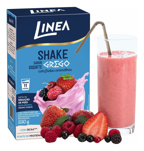 Shake Linea Iogurte Grego Com Frutas Vermelhas Premium 330g