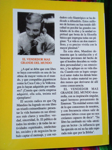 El Vendedor Más Grande Del Mundo. Oh. Mandino. Libro Nuevo
