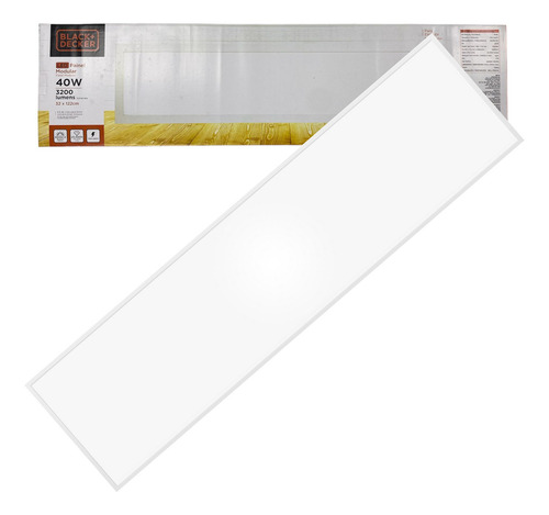 Plafon Embutir Retangular 32x122cm 40w Branco Frio 6500k