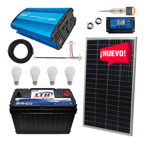 Kit Solar 550 Watts, Batería Lth, Completo Listo Para Usar (Usado)