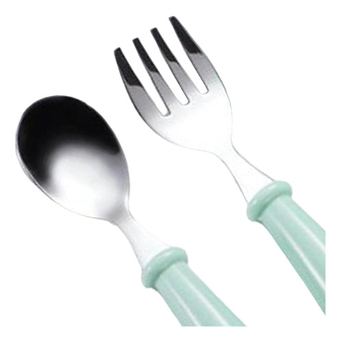 Set De Cubiertos Infantiles, Cuchara Y Tenedor De Acero