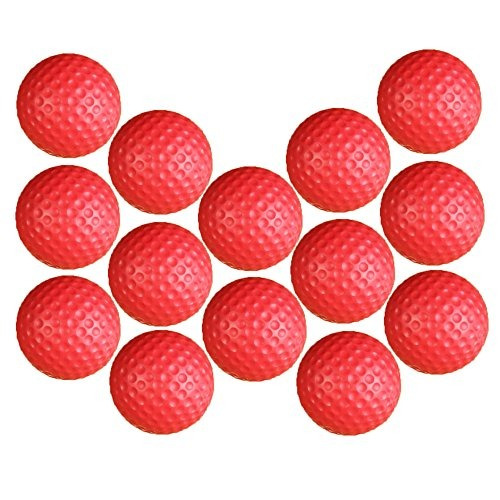 Dsmile Practica Bolas De Golf, Espuma, 14 Cuenta, Rojo