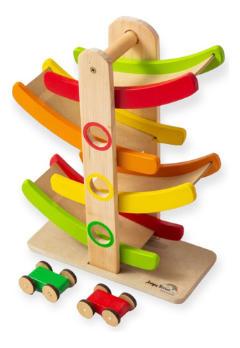 Árbol Rampas Autos Bajada Juego Madera Montessori Didáctico