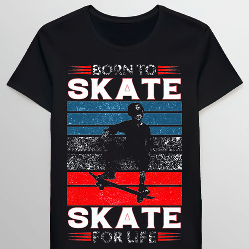 Remera Born To Skate Skate For Life Cool Skateboard 83754077