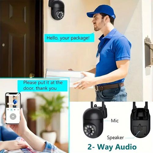Cámara Exterior 5g Hd 1080p Wifi Ip Ptz Infrarrojos 360º