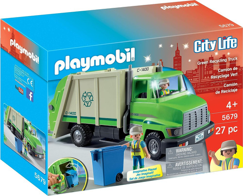 Juego De Camión Verde De Reciclado Playmobil