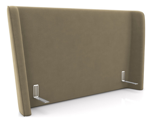 Cabeceira Design Para Cama King Torres Madeira Veludo Castor