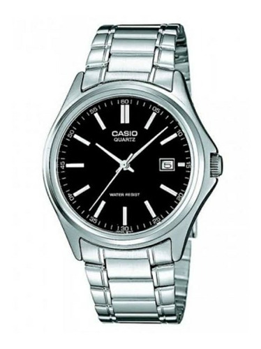 Reloj Casio Modelo Mtp 1183 Metálico Caratula Negra