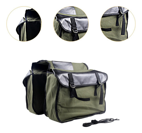 Bolsa De Almacenamiento De Bicicletas Con Verde Gris
