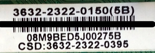 Main Vizio 3632-2322-0150 / 0171-2271-4865 / Modelo E320i-a0 (Usado)