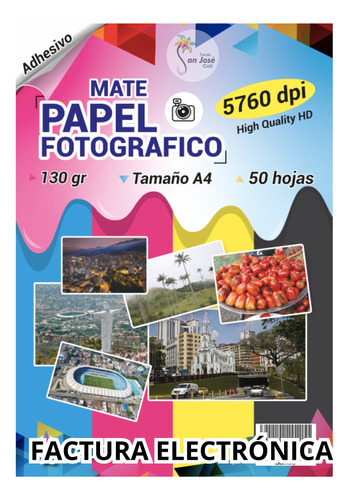 Papel Adhesivo Mate Imprimible Oferta X50 Hojas