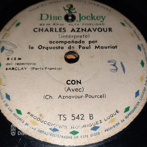 Simple Charles Aznavour Disc Jockey 542 C16